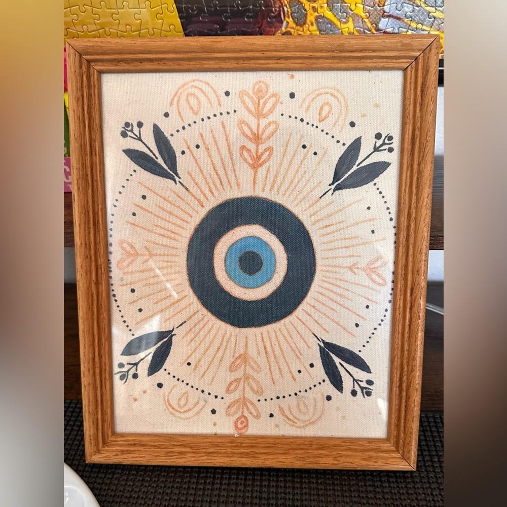 Evil Eye Wall Frame - Hand-painted